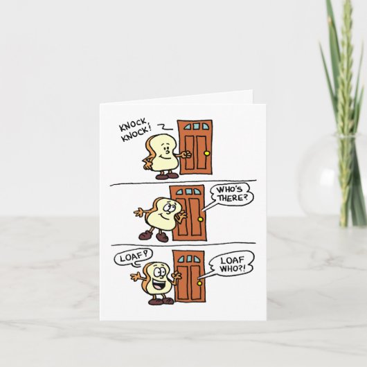 Knock Knock Loaf You Bread Moederdag Kaart (Voorkant)