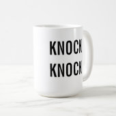 Knock Knock mok (dubbelzijdig) (Voorkant rechts)