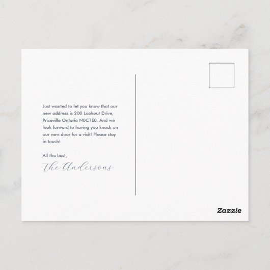 Knock Knock Moving Announcement Briefkaart (Achterkant)