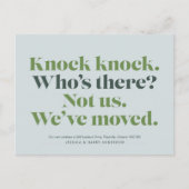 Knock Knock Moving Announcement Briefkaart (Voorkant)