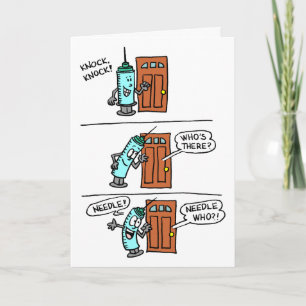 Knock Knock Needle Little Recognition Dag voor art Kaart