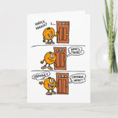 Knock Knock Oranje, blij dat ik het me herinnerde Kaart (Voorkant)