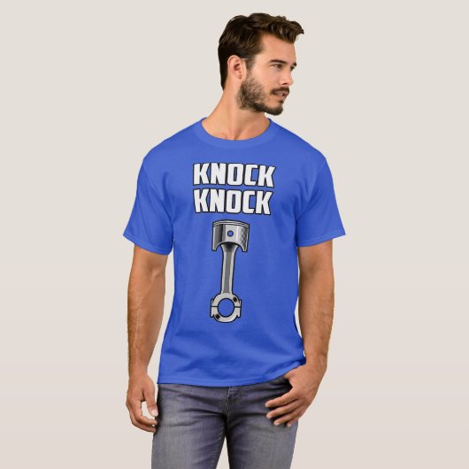 KNOCK KNOCK Piston voor mannen T-shirt (Voorkant volledig)