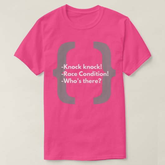 Knock Knock Race toestand T-shirt (Design voorkant)