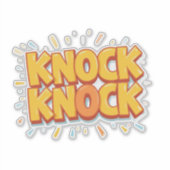 Knock knock  sticker (Voorkant)