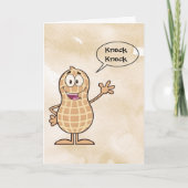 Knock Knock Wie is daar? Wenskaart Kaart (Voorkant)