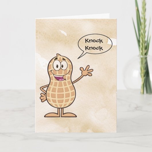 Knock Knock Wie is daar? Wenskaart Kaart (Voorkant)