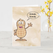 Knock Knock Wie is daar? Wenskaart Kaart (Gele Bloem)