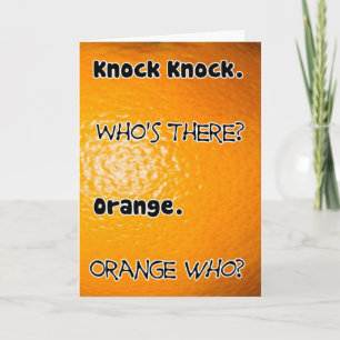 Knock Knock, wie is er Oranje sterilisatiekaart? Kaart