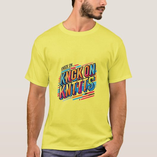 "Knock on Kinetics Vibrant T-Shirt Design" (Voorkant)
