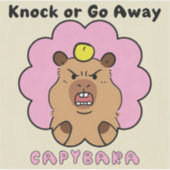 Knock or Go Away Sticker (Voorkant)