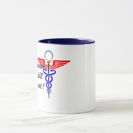 knock-out, Anesthesioloog, Grappige dokter woordsp Mok (Midden)