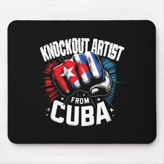 Knock-out artiest uit Cuba Cuban Boxing Pride Muismat (Voorkant)