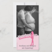 Knock-out Baby shower Moeder-to-be Aankondiging (Voorkant)