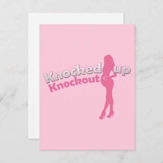 Knock-out Baby shower Moeder-to-be Uitnodiging Briefkaart (Voorkant / Achterkant)