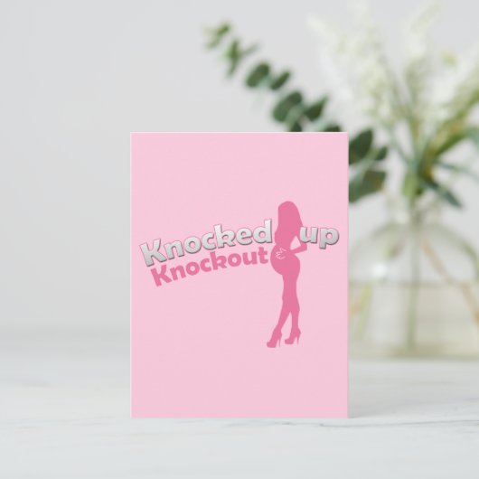 Knock-out Baby shower Moeder-to-be Uitnodiging Briefkaart (Staand voorkant)