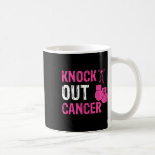 Knock out boxing Fight Pink Ribbon Breast Cancer A Koffiemok