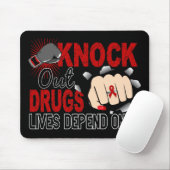 Knock Out Drugs 2 Vrouw vuist Muismat (Met muis)