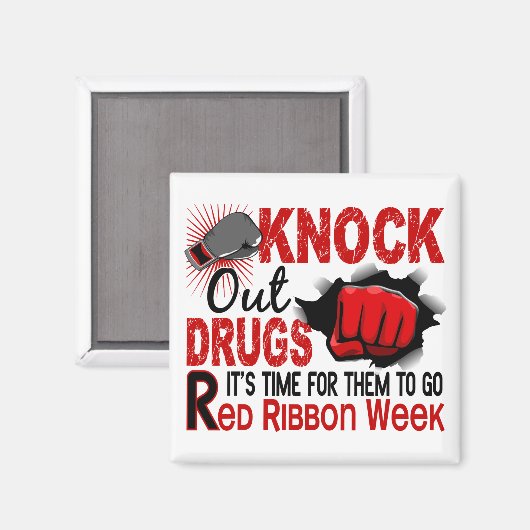 Knock-out drugs mannelijke vuist magneet (Voorkant / Achterkant)