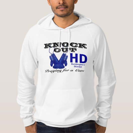 Knock Out Huntington's Disease HD Awareness Hoodie (Voorkant)