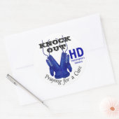 Knock Out Huntington's Disease HD Awareness Ronde Sticker (Envelop)