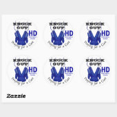 Knock Out Huntington's Disease HD Awareness Ronde Sticker (Vel)