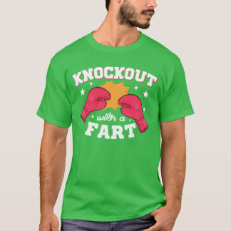 Knock-out met een scheet Vecht Sport Boer Handscho T-shirt