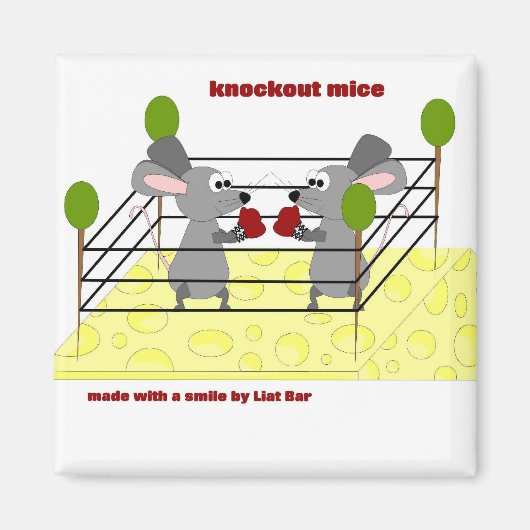 knock-out muizen magneet (Voorkant)