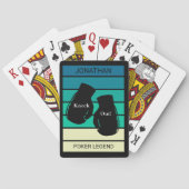 Knock Out Poker Legend Bokshandschoenen Monogram N Pokerkaarten (Achterkant)