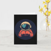 Knock-out ruimteavontuur met deze boksastronaut kaart (Gele Bloem)