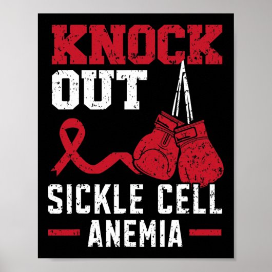 Knock-out sikkelcelanemie bloedaandoening sikkelce poster (Voorkant)