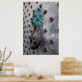 Knocker van de gietdeur poster (Keuken)