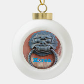 Knocker voor Koreaanse drakendeur Keramische Bal Ornament (Voorkant)