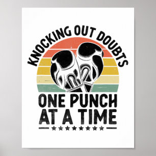 Knocking Out twijfelt één punch per keer Boxer Spo Poster