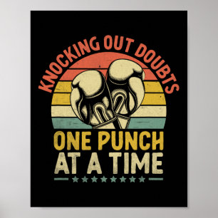 Knocking Out twijfelt één punch per keer Boxer Spo Poster