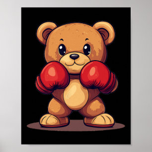 Knockout Beer met bokshandschoenen voor een punchy Poster