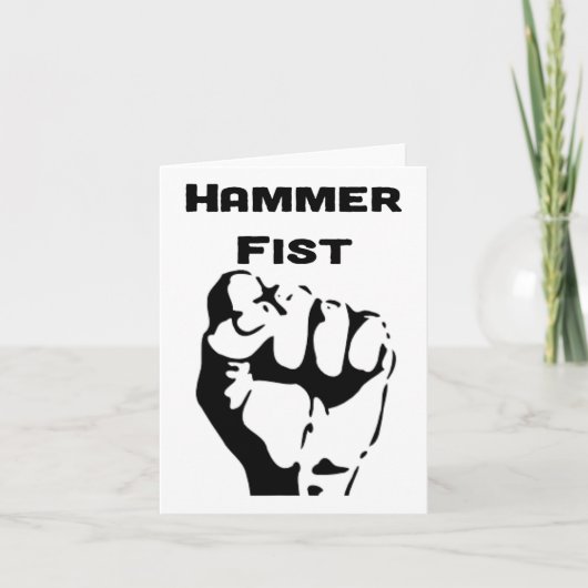 Knockout Boxing Hammer Fist Kaart (Voorkant)