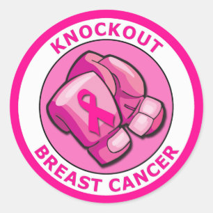 KNOCKOUT BREAST CANCER RONDE STICKER