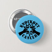 Knockout Cancer Ronde Button 5,7 Cm (Voorkant /achterkant)