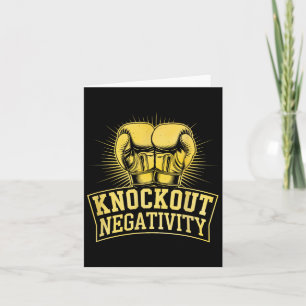 Knockout Negativiteit Boxer Sportkracht Gym Athl Kaart