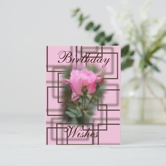 Knockout Roos & Chocolade Briefkaart- aanpassen Briefkaart (Staand voorkant)