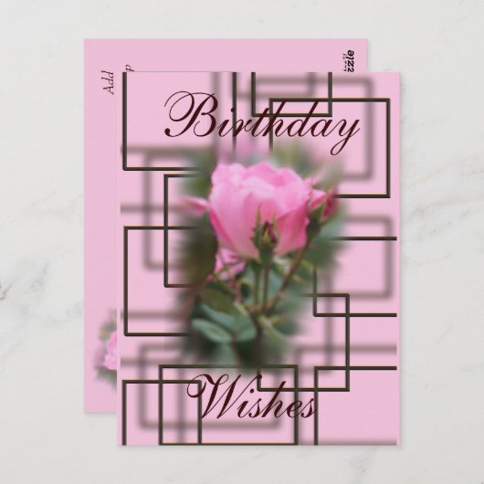 Knockout Roos & Chocolade Briefkaart- aanpassen Briefkaart (Voorkant / Achterkant)