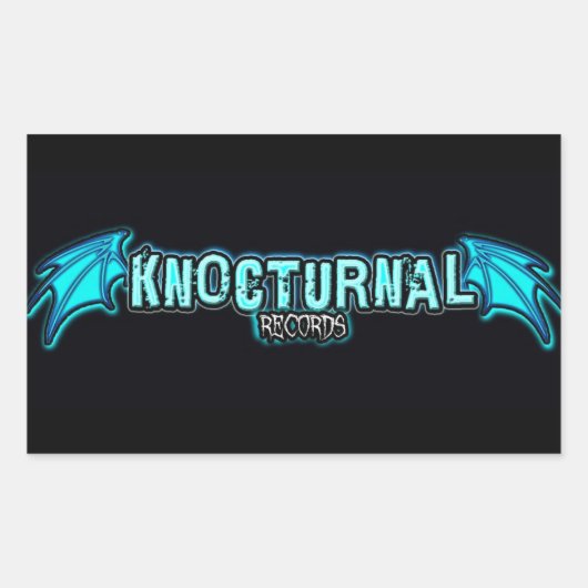 KNOCTURNAL RECORDS BLAUWE LOGO STICKER (Voorkant)