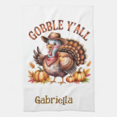 Knoedel jullie westerse Thanksgiving  Theedoek (Verticaal)