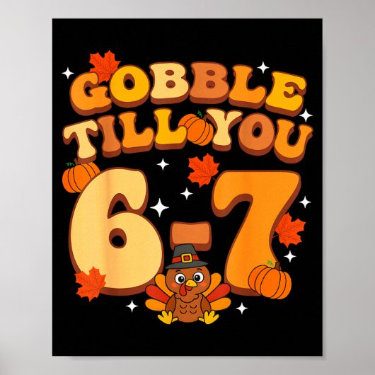 Knoedel Tot Je 67 Kankergans Thanksgiving Brainrot Poster (Voorkant)