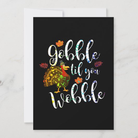 Knoedel Tot Je Wobbelt Thanksgiving Regenboog Kaart (Voorkant)