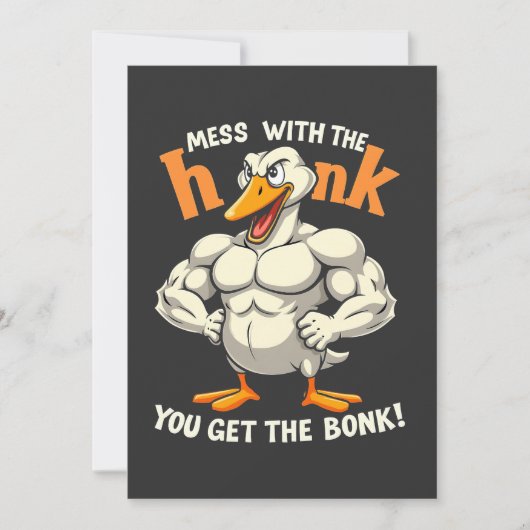 Knoeien met de honk krijg je de Bonk Fitness Save The Date (Voorkant)