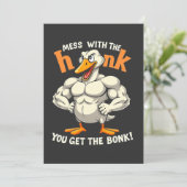 Knoeien met de honk krijg je de Bonk Fitness Save The Date (Staand voorkant)