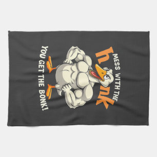 Knoeien met de honk krijg je de Bonk Fitness Theedoek