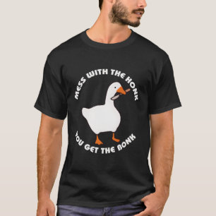 Knoeien met de honk krijg je de Bonk Goose spel T-shirt